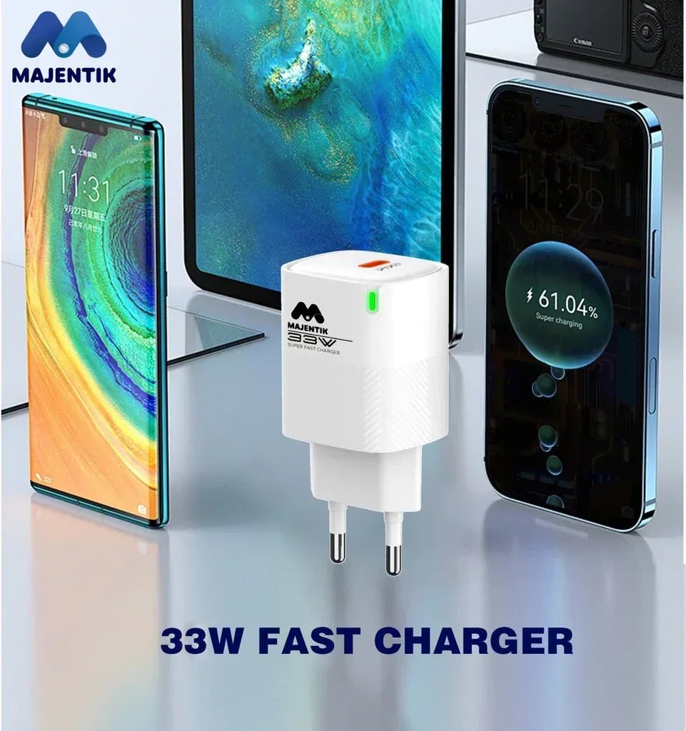 Majentik Fast Travel Charger USB-C 33W MC-003 - Three
