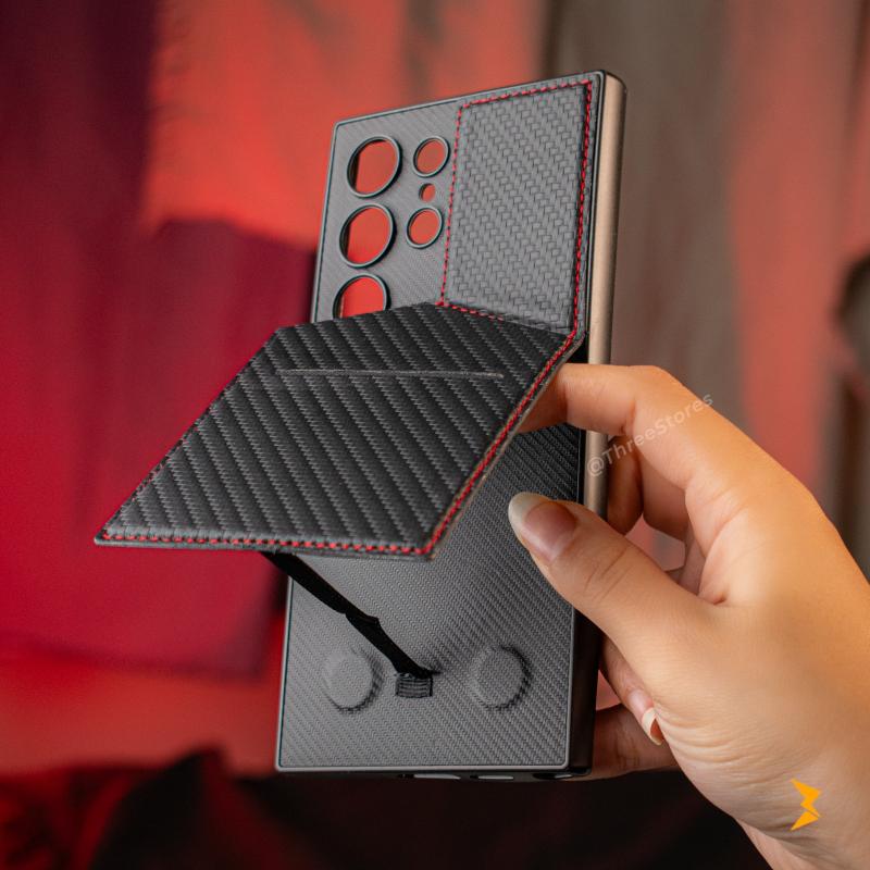 Majentik Stand Leather Wallet Case Samsung S23 Ultra