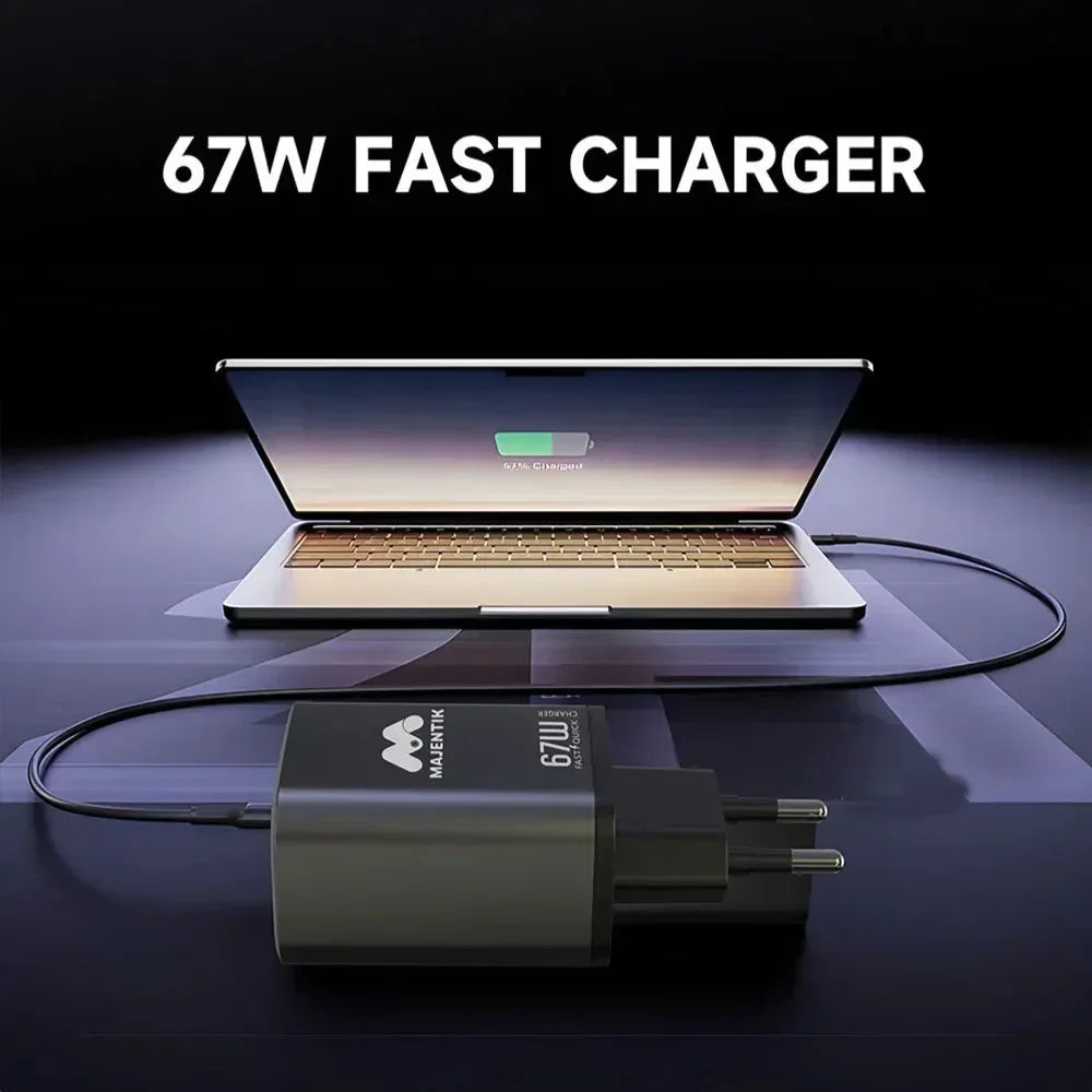 Majentik Type-C 67W Wall Charger MC-007 - Three
