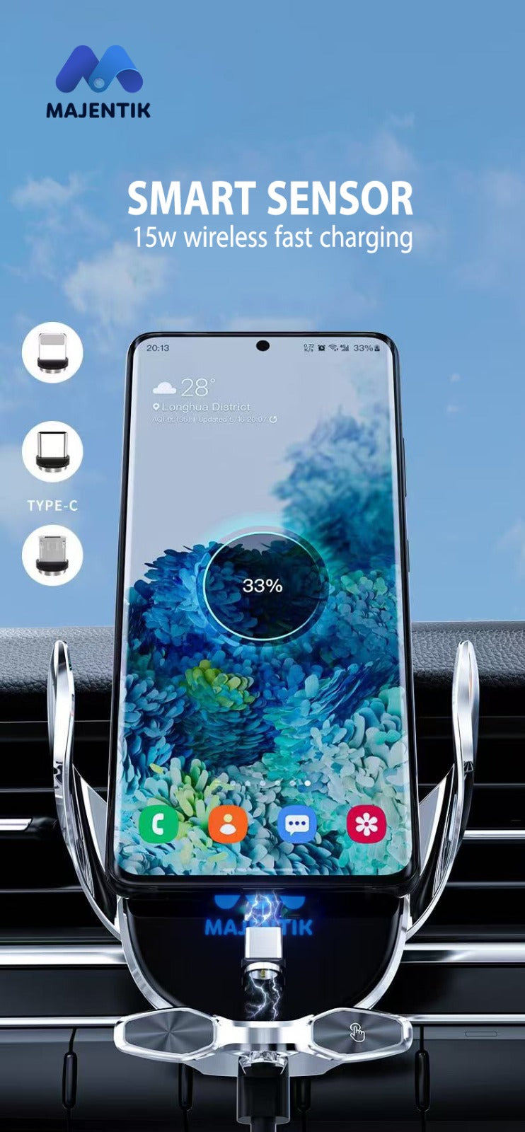 Majentik Wireless Car Charger MW-19