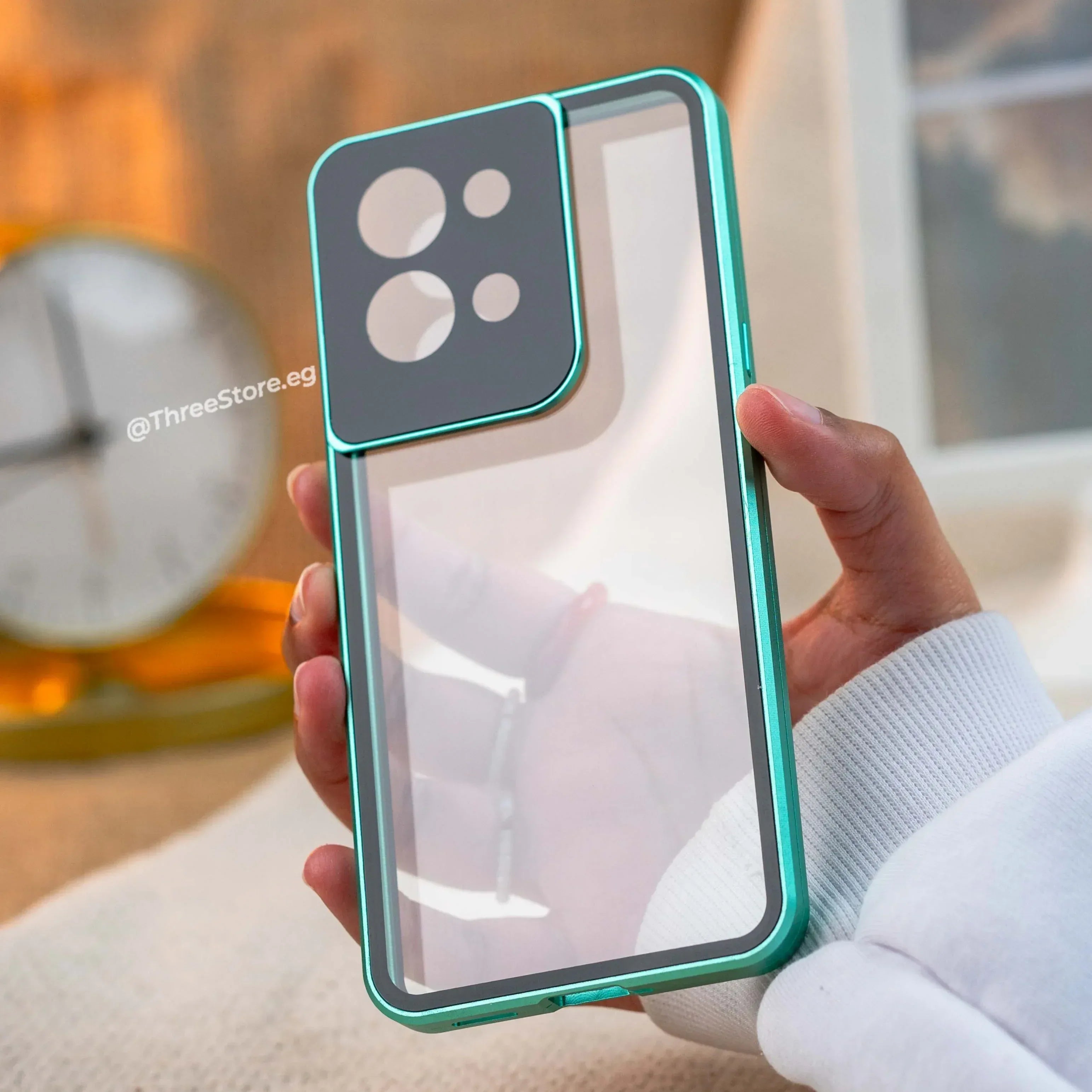 Full Body Metal Camera Protection Case Oppo Reno 8 5G - Three