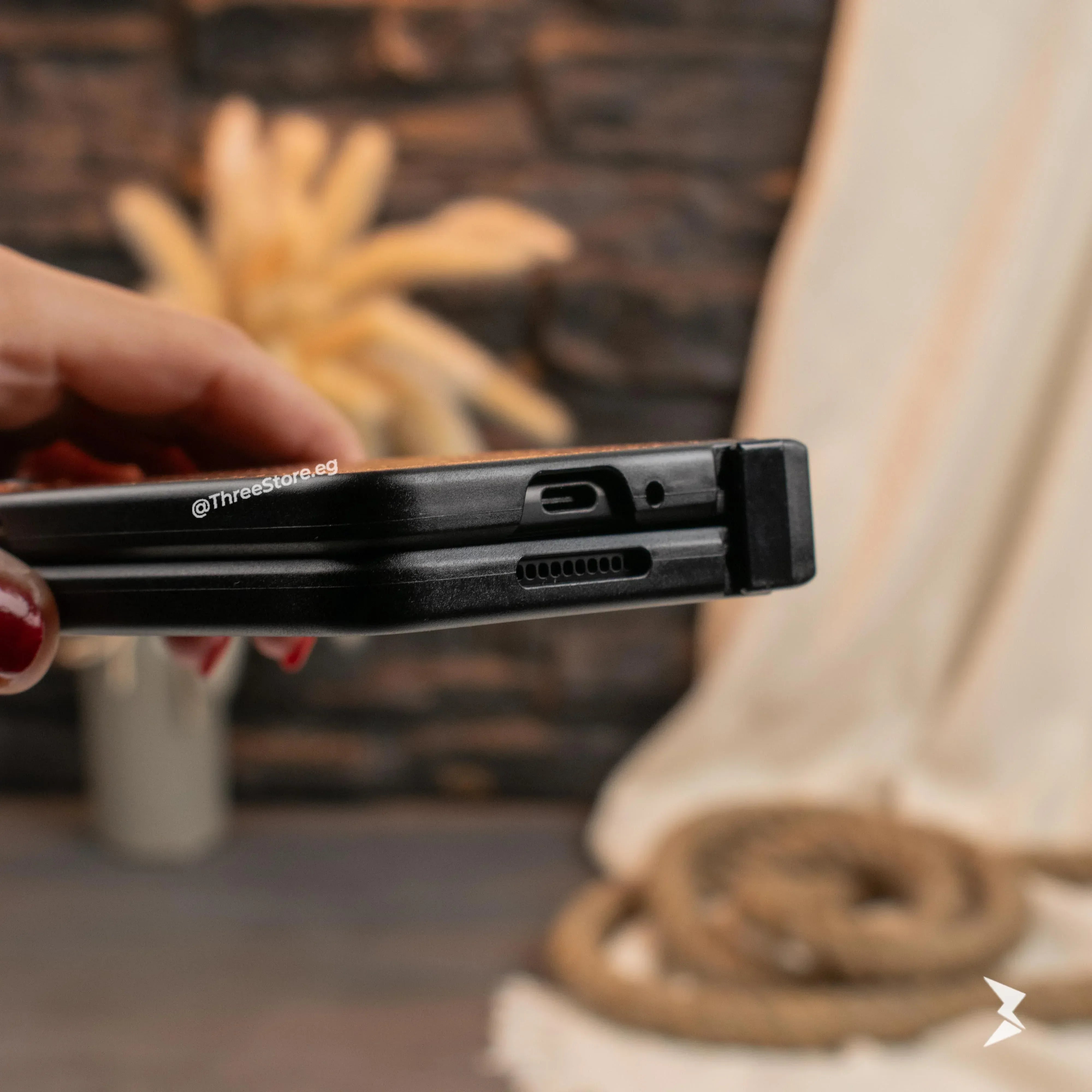 Snake Leather Case Samsung Z Fold 3 - Three