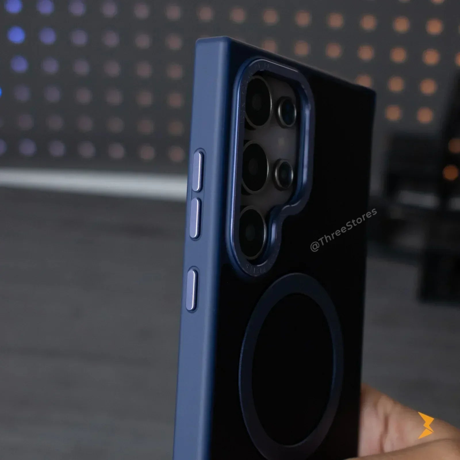 Matte MagSafe Metal Stand Case Samsung S23 Ultra - Three