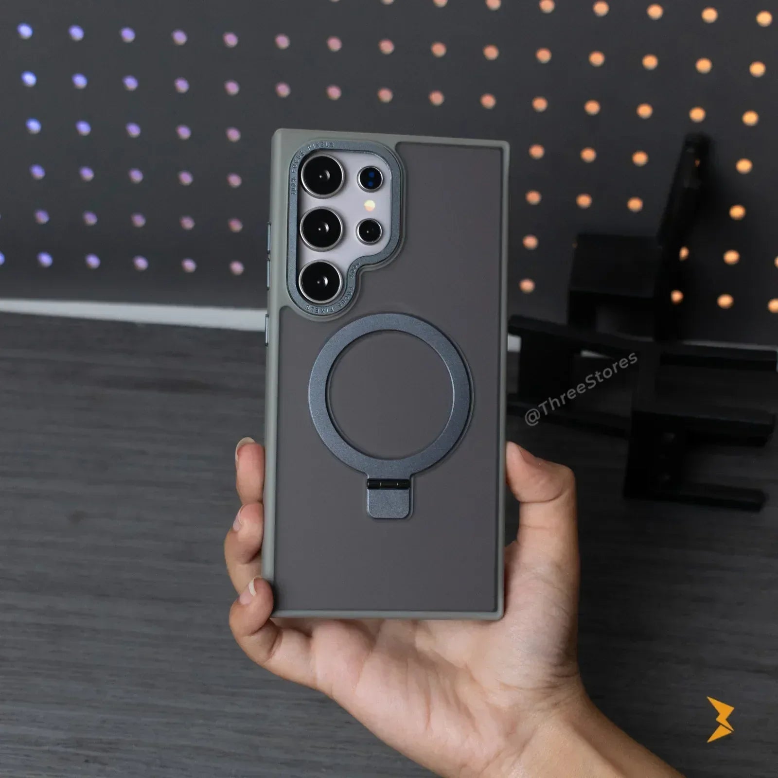 Matte MagSafe Metal Stand Case Samsung S24 Ultra - Three
