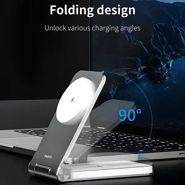 Maxco 15W 3 in 1 Foldable Wireless Charger 15W Mw08 - Three