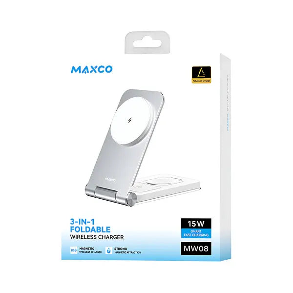 Maxco 15W 3 in 1 Foldable Wireless Charger 15W Mw08