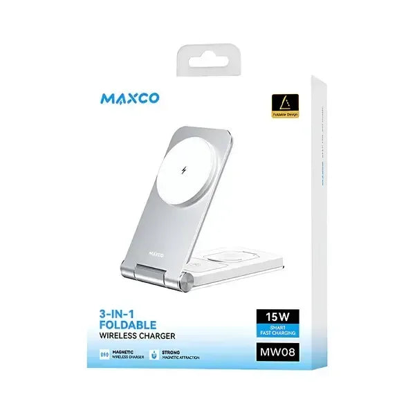 Maxco 15W 3 in 1 Foldable Wireless Charger 15W Mw08 - Three