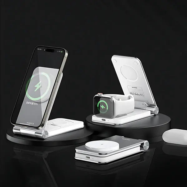 Maxco 15W 3 in 1 Foldable Wireless Charger 15W Mw08