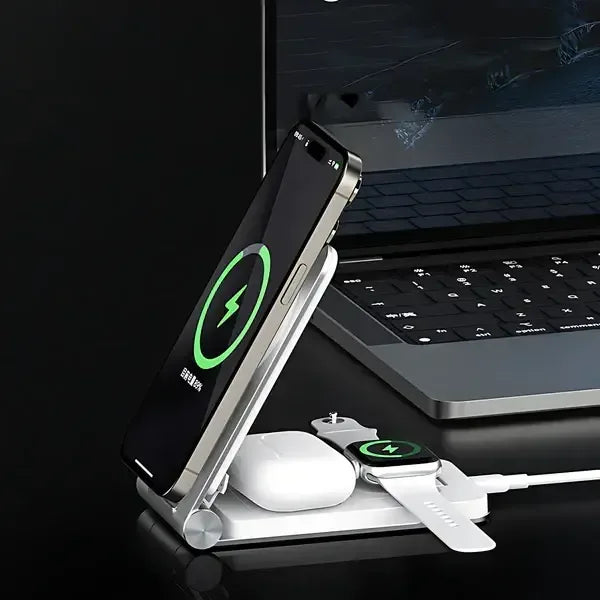 Maxco 15W 3 in 1 Foldable Wireless Charger 15W Mw08 - Three
