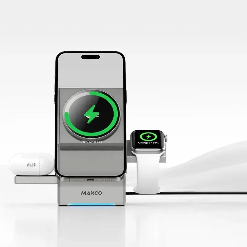 Maxco Geometry Series 3 in1 Wireless Charger 15W MW11 - Three