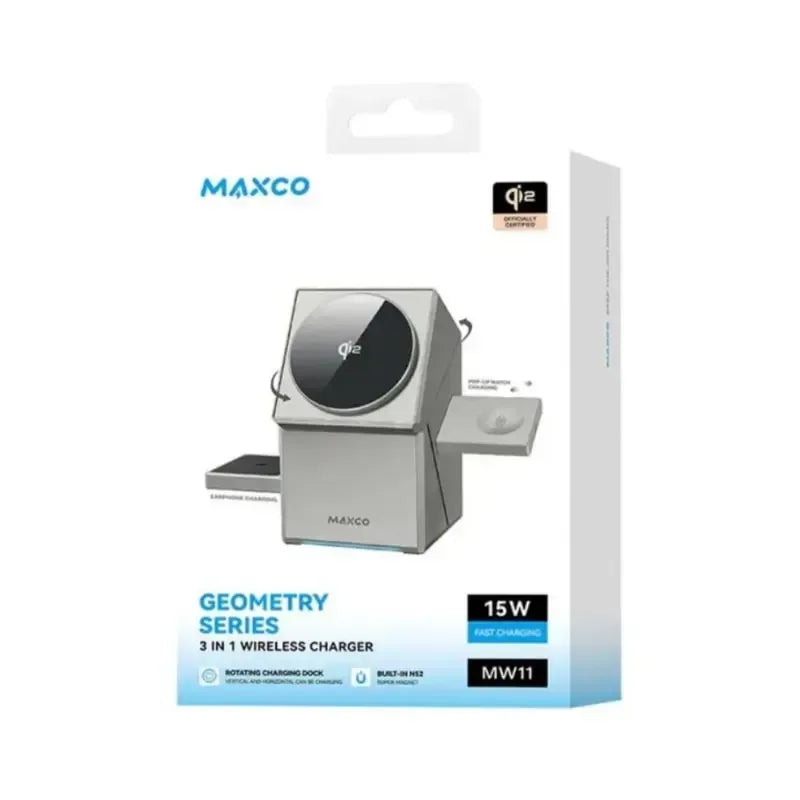 Maxco Geometry Series 3 in1 Wireless Charger 15W MW11 - Three