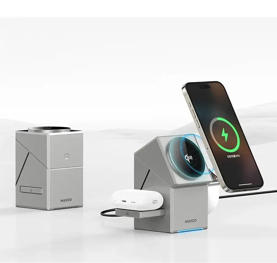 Maxco Geometry Series 3 in1 Wireless Charger 15W MW11 - Three