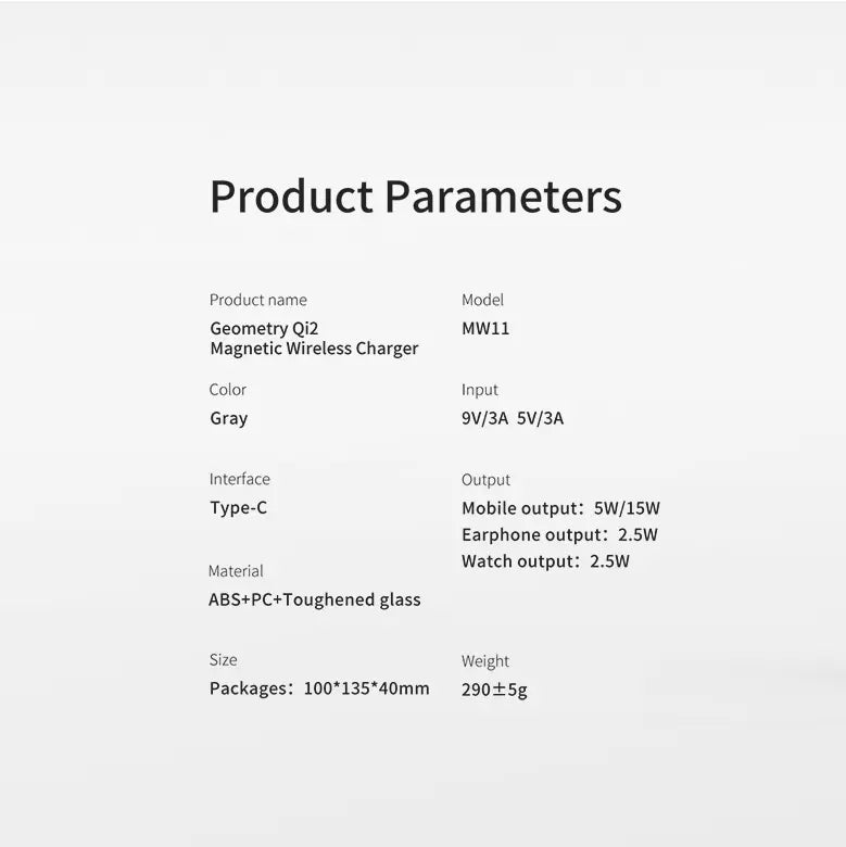 Maxco Geometry Series 3 in1 Wireless Charger 15W MW11