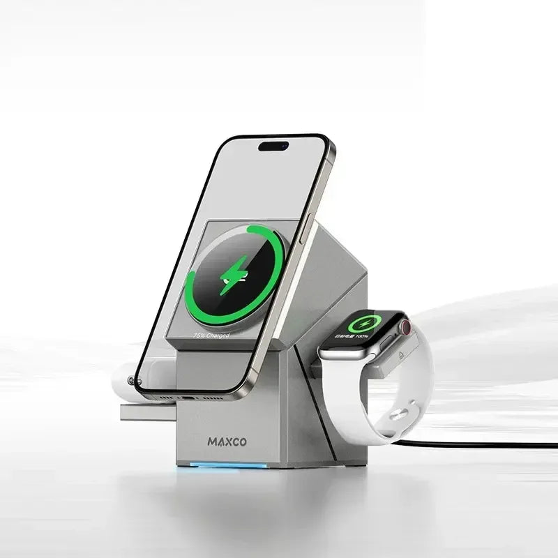 Maxco Geometry Series 3 in1 Wireless Charger 15W MW11 - Three