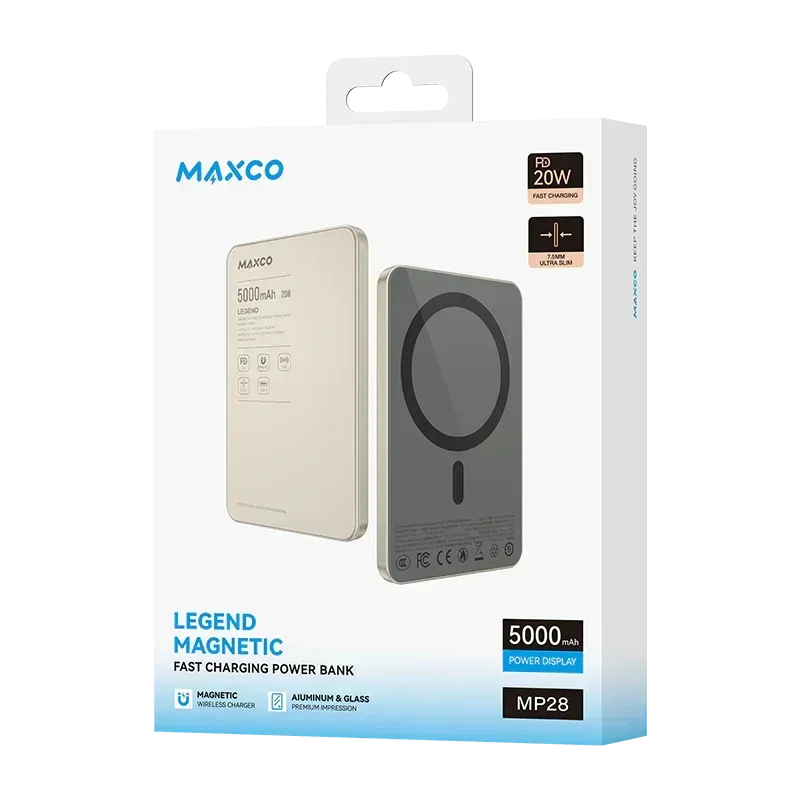 Maxco Legend Super Slim Magsafe Power Bank MP28 - Three