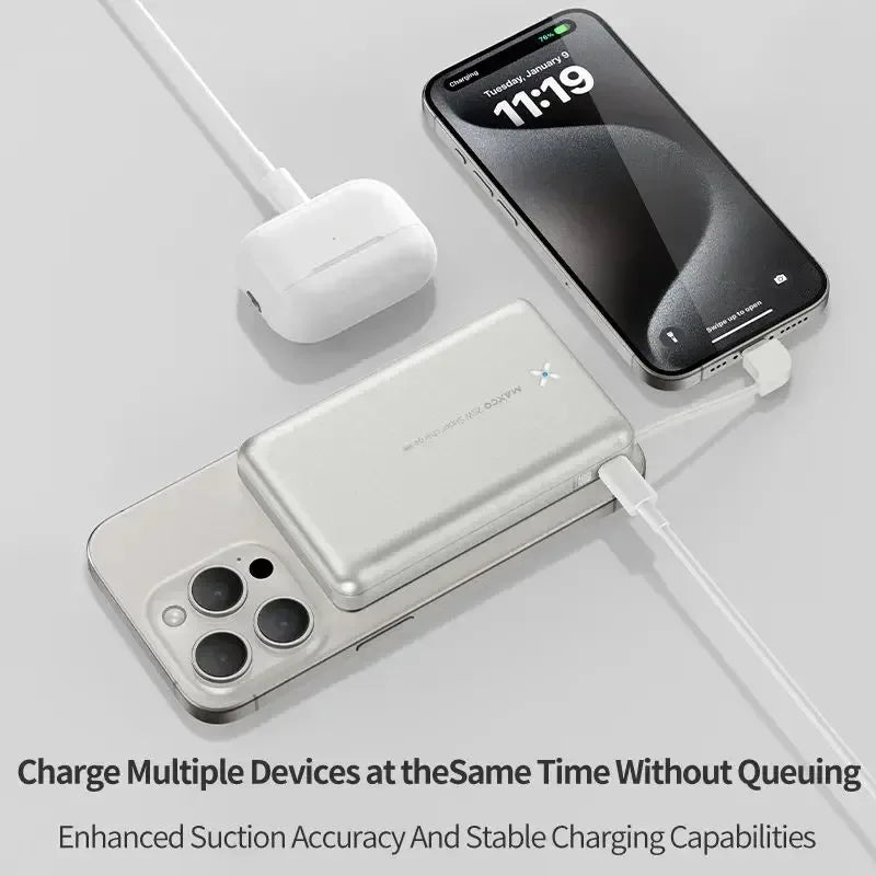 Maxco Magnetic Fast Charging Power Bank 10000mAH 20W MP36 - Three