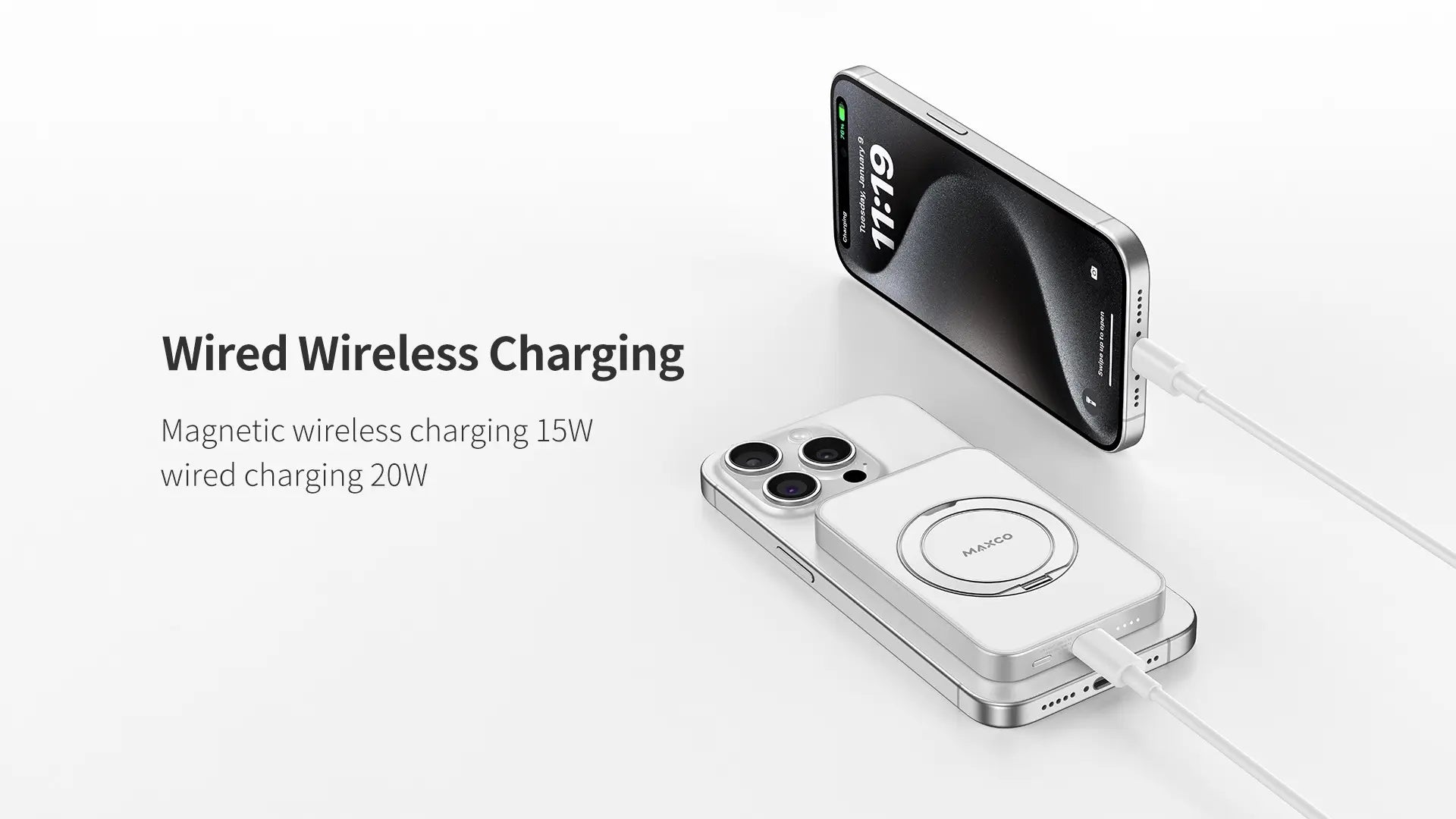 Maxco Magnetic Fast Charging Power Bank 10000mAH MP35