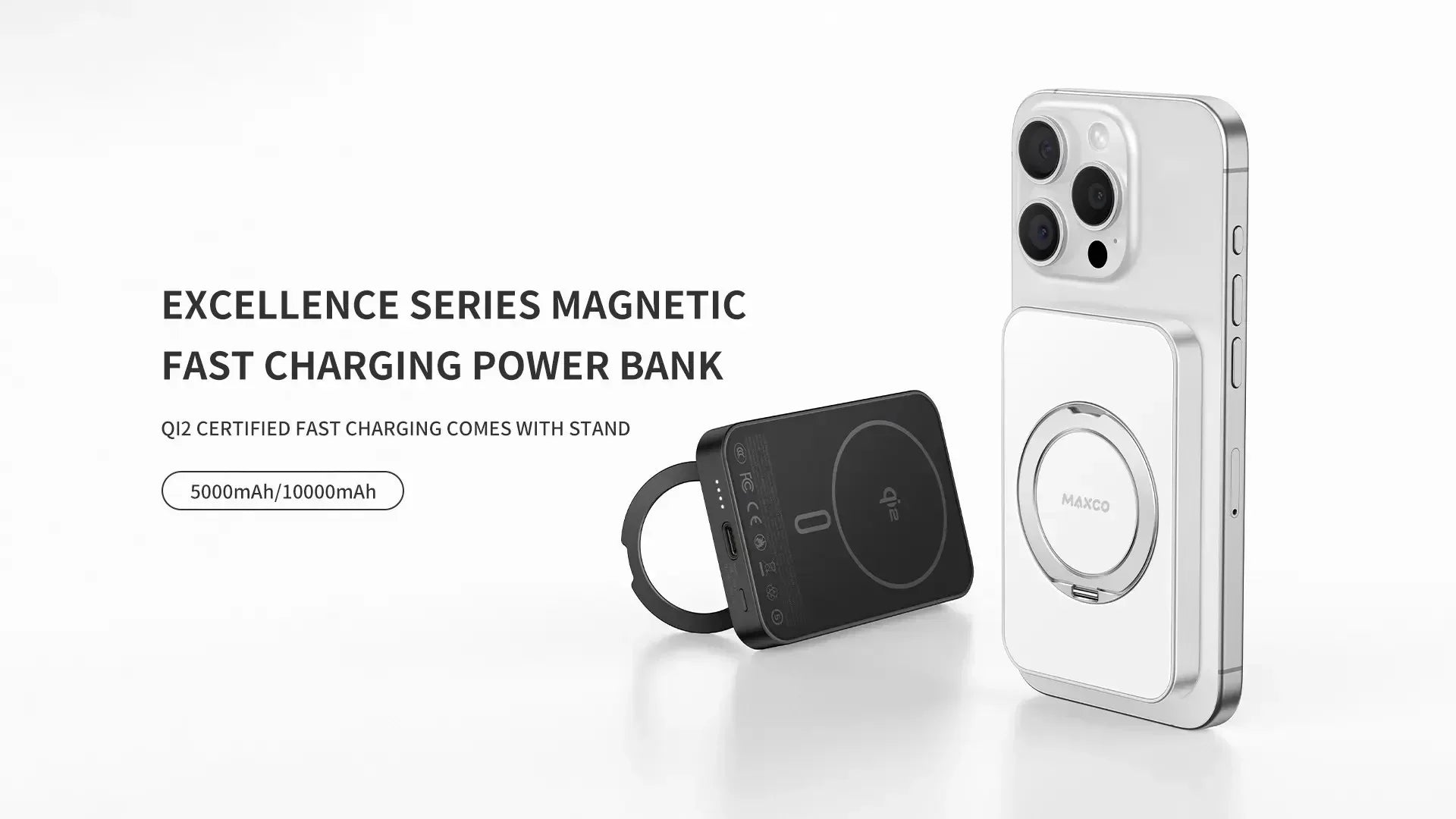 Maxco Excellence Series Magnetic Fast Charging Power Bank 10000mAH MP35 - Three
