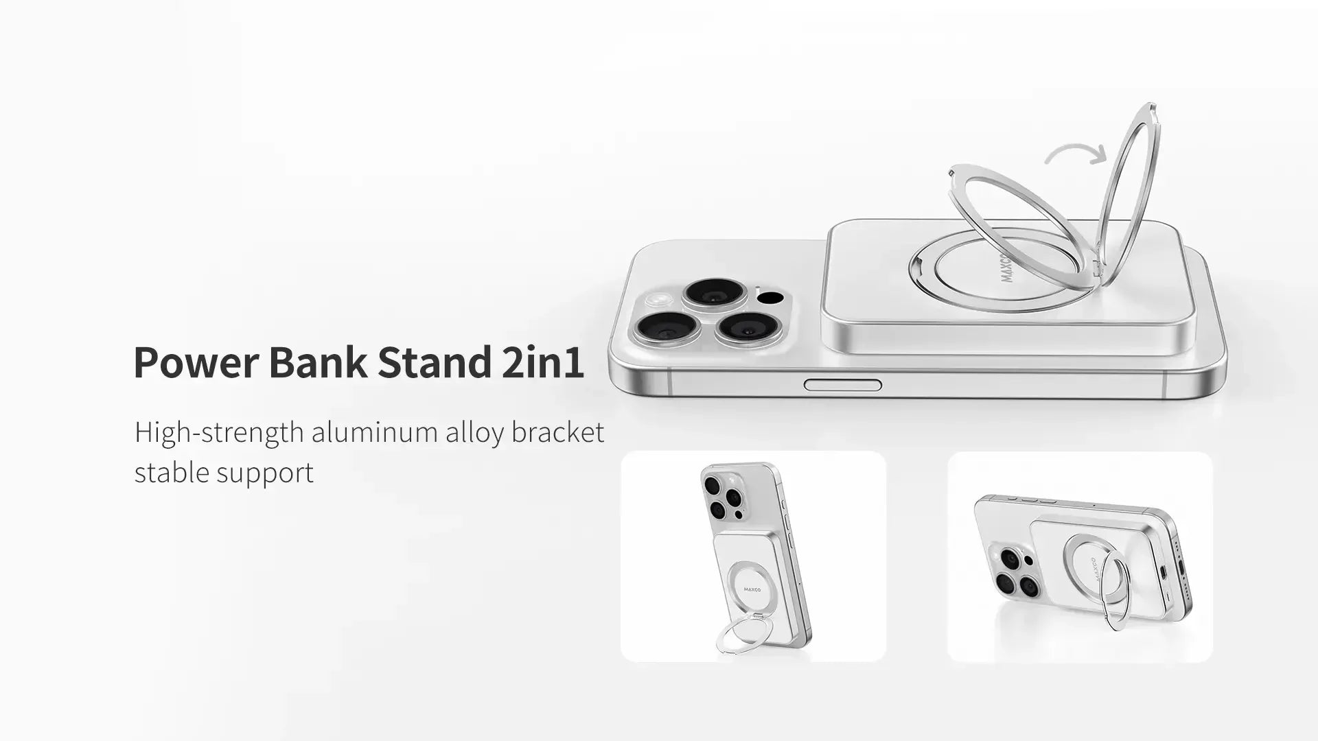 Maxco Excellence Series Magnetic Fast Charging Power Bank 10000mAH MP35 - Three
