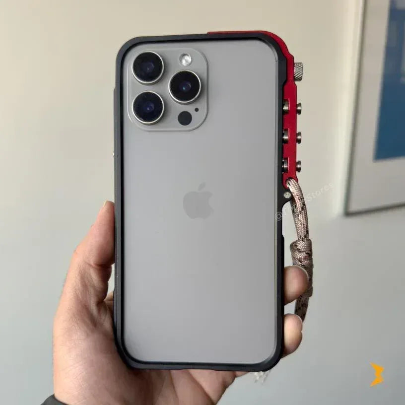 Mecha Aluminium Frame Case iPhone 15 Pro Max - Three