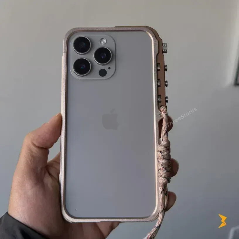 Mecha Aluminium Frame Case iPhone 15 Pro Max - Three
