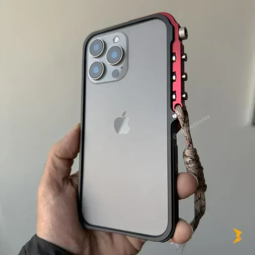 Mecha Aluminium Frame Case iPhone 15 Pro Max - Three