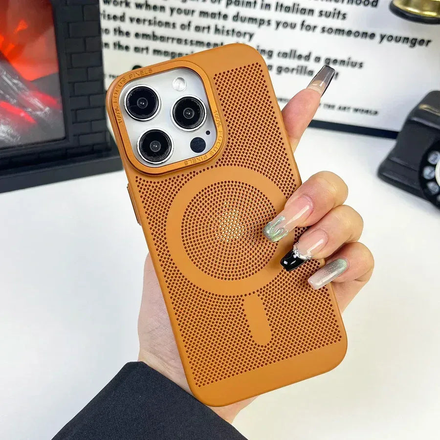 Mesh Heat Dissipation Magsafe Case iPhone 15 Pro Max - Three