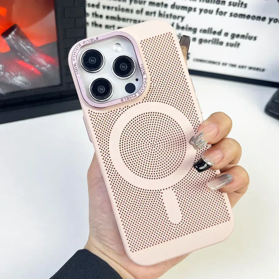 Mesh Heat Dissipation Magsafe Case iPhone 12 Pro Max - Three