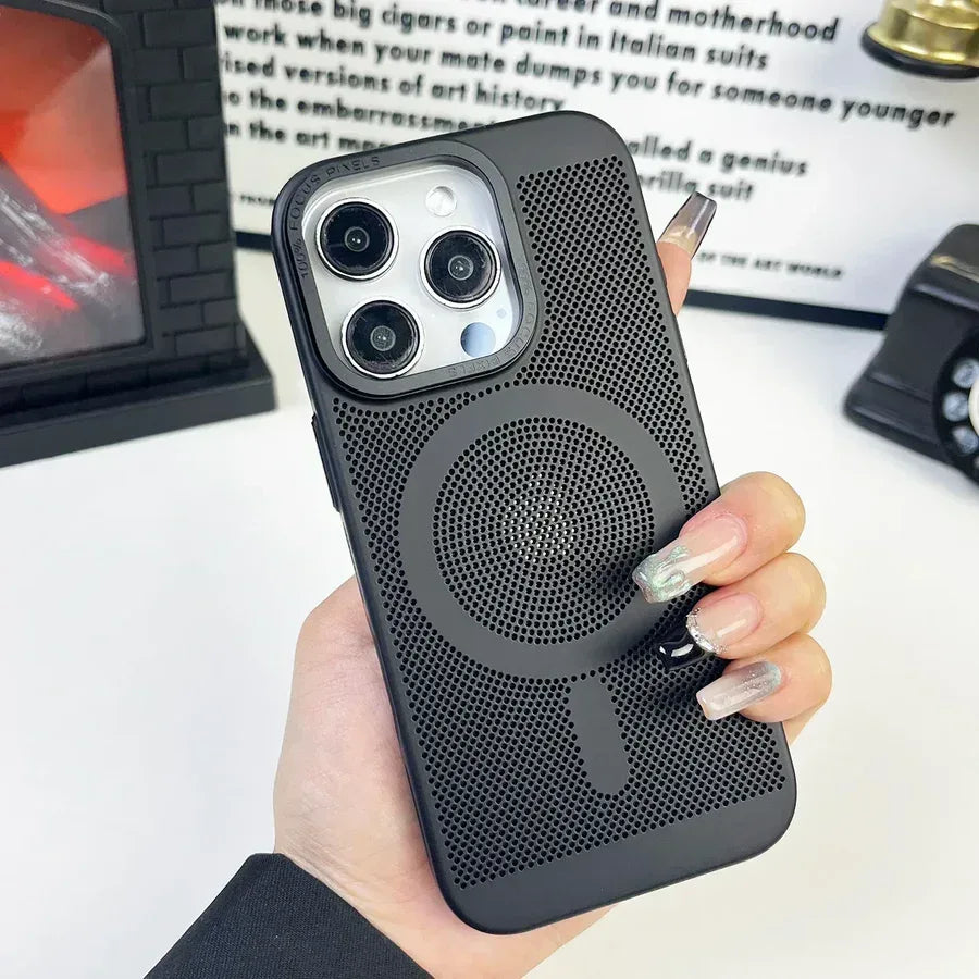 Mesh Heat Dissipation Magsafe Case iPhone 15 Pro Max - Three