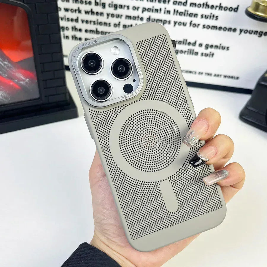 Mesh Heat Dissipation Magsafe Case iPhone 15 Pro Max - Three