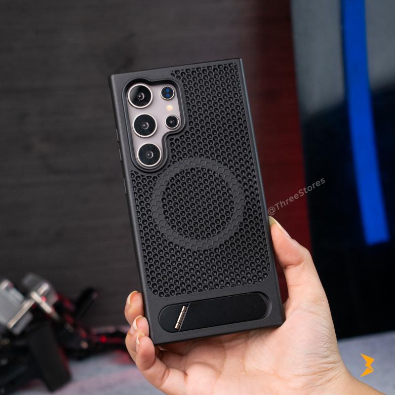 Metal Stand Holder Case Samsung S25 Ultra