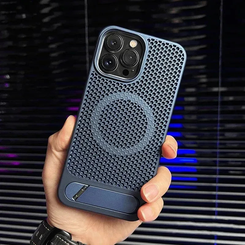 Metal Stand Holder Case iPhone 13 Pro Max - Three