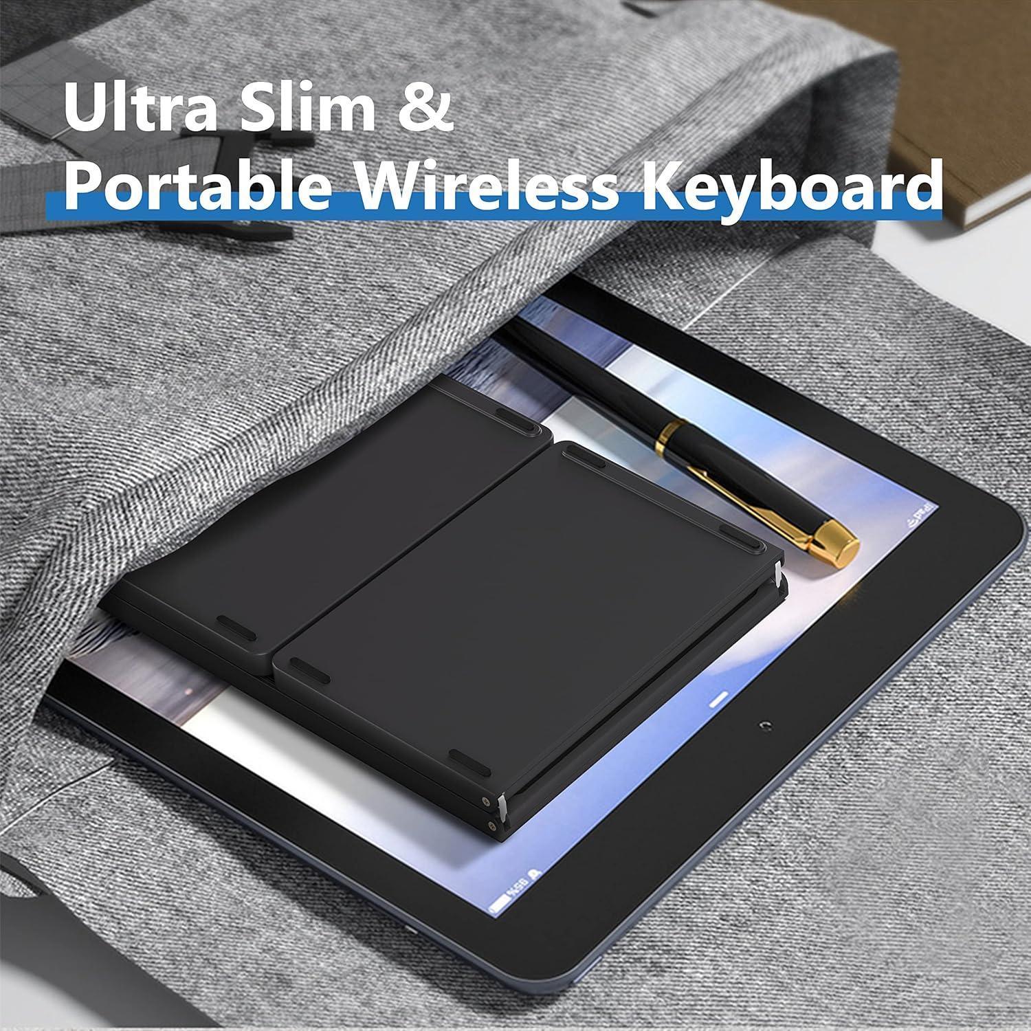 Mini Foldable Wireless Keyboard With Touchpad - Three