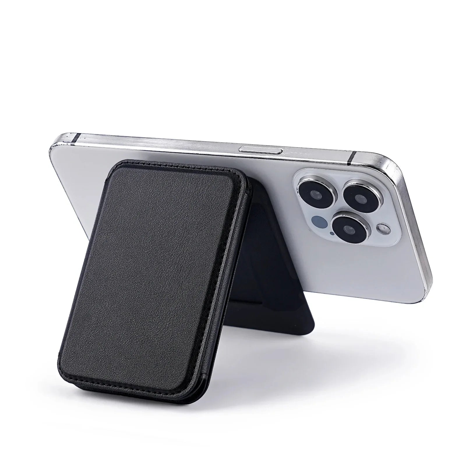 Mirror Fold Leather Magsafe Wallet Card Holder - Three