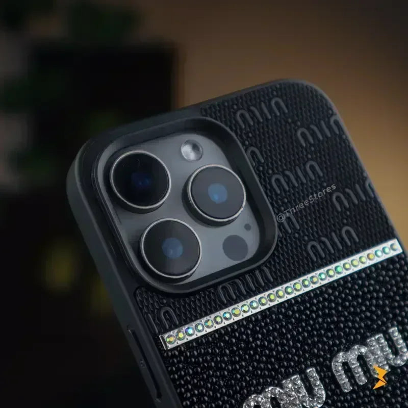 Miu Miu Strass Case iPhone 16 Pro Max - Three