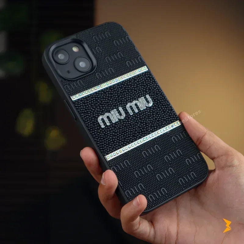 Miu Miu Strass Case iPhone 13/14/15 - Three