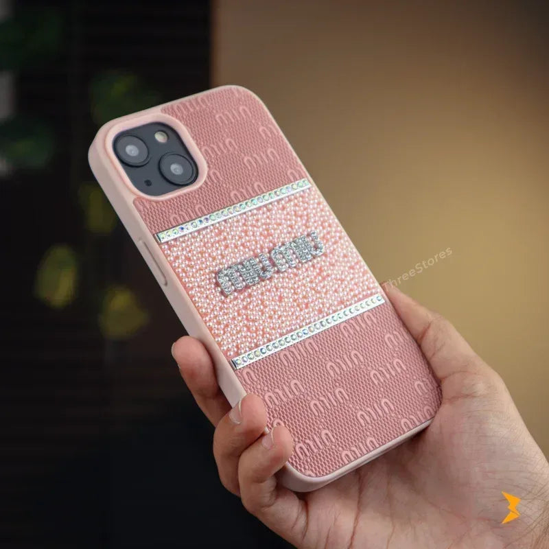 Miu Miu Strass Case iPhone 13/14/15 - Three