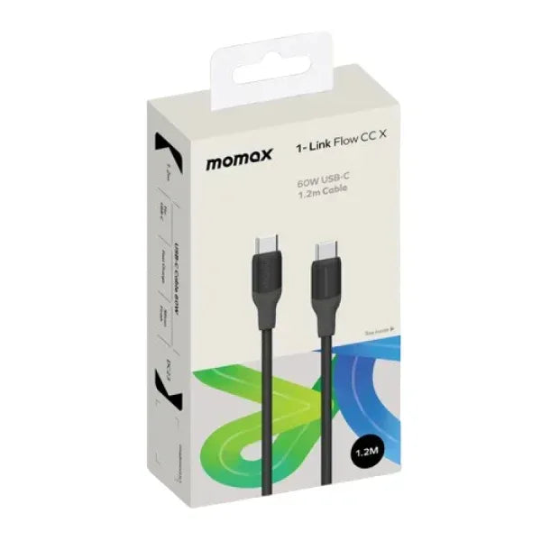Momax 1-Link Flow CCX USB-C 1.2m 60W Charging + Data Transfer Cable DC23D - Three