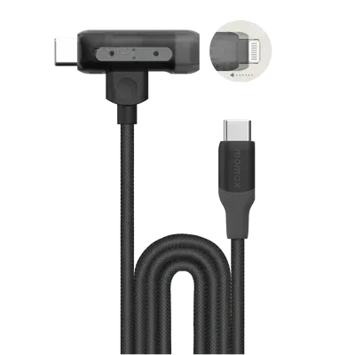Momax 1-Link Flow Duo 2-in-1 USB-C to USB-C + Lightning Cable 1.5m DL56 - Three