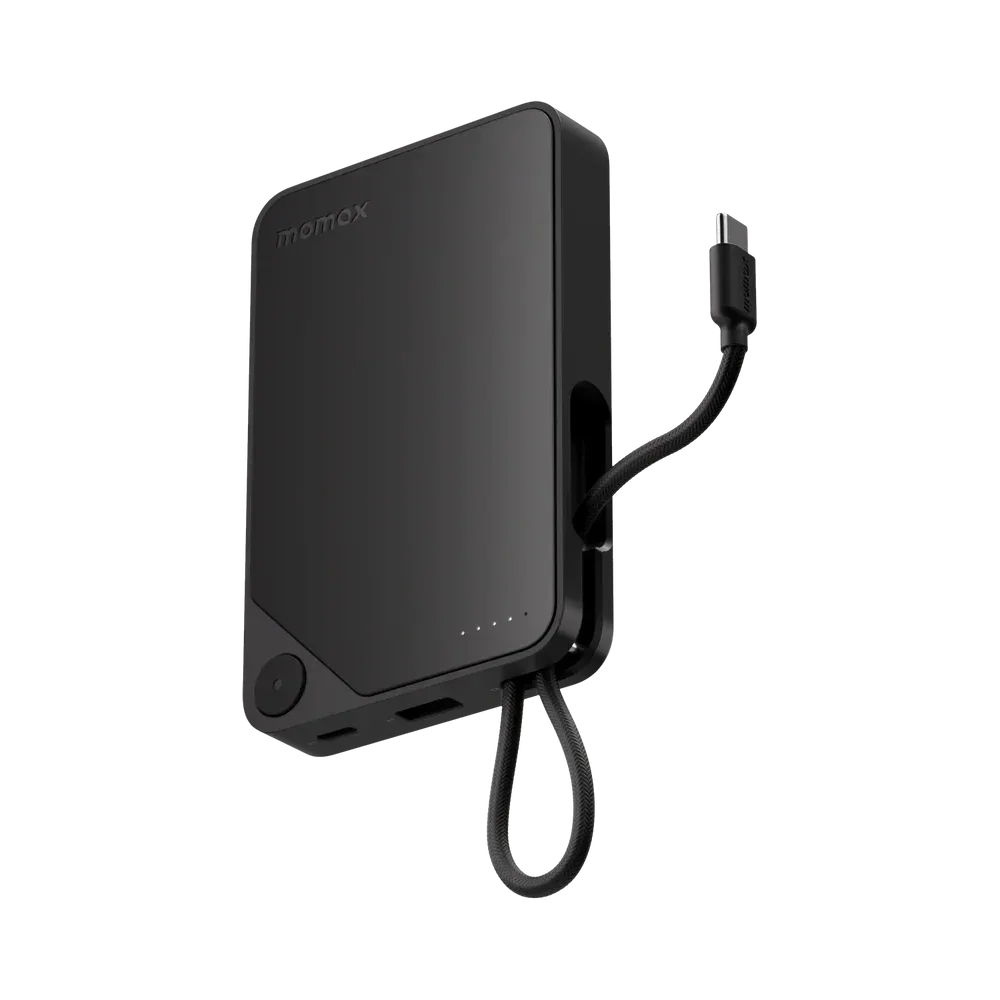 Momax 1-Power X Power Bank 10000mAh With Built-in USB-C Cable - Three