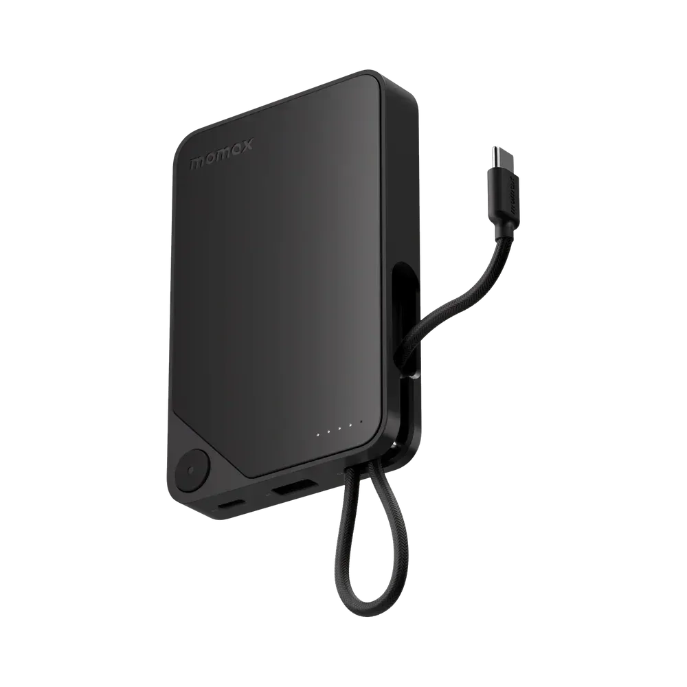 Momax 1-Power X Power Bank 10000mAh With Built-in USB-C Cable - Three