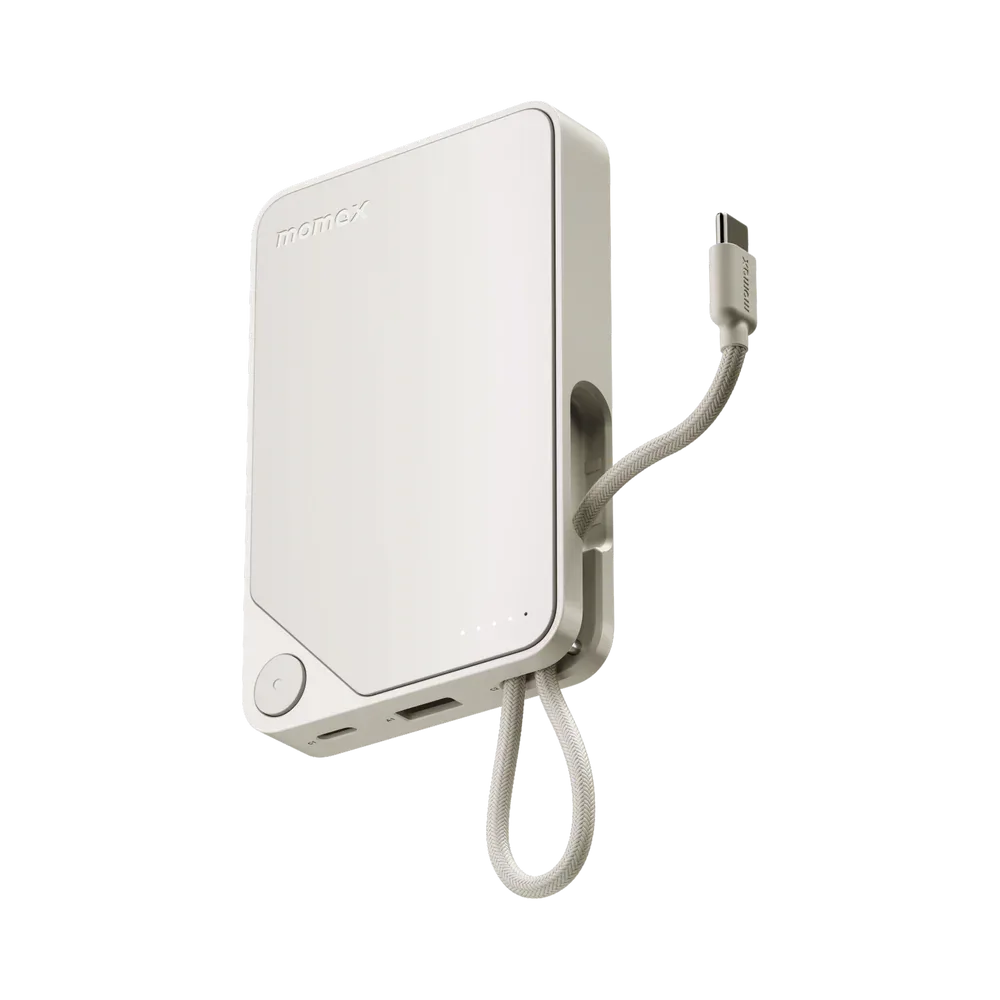 Momax 1-Power X Power Bank 10000mAh With Built-in USB-C Cable - Three