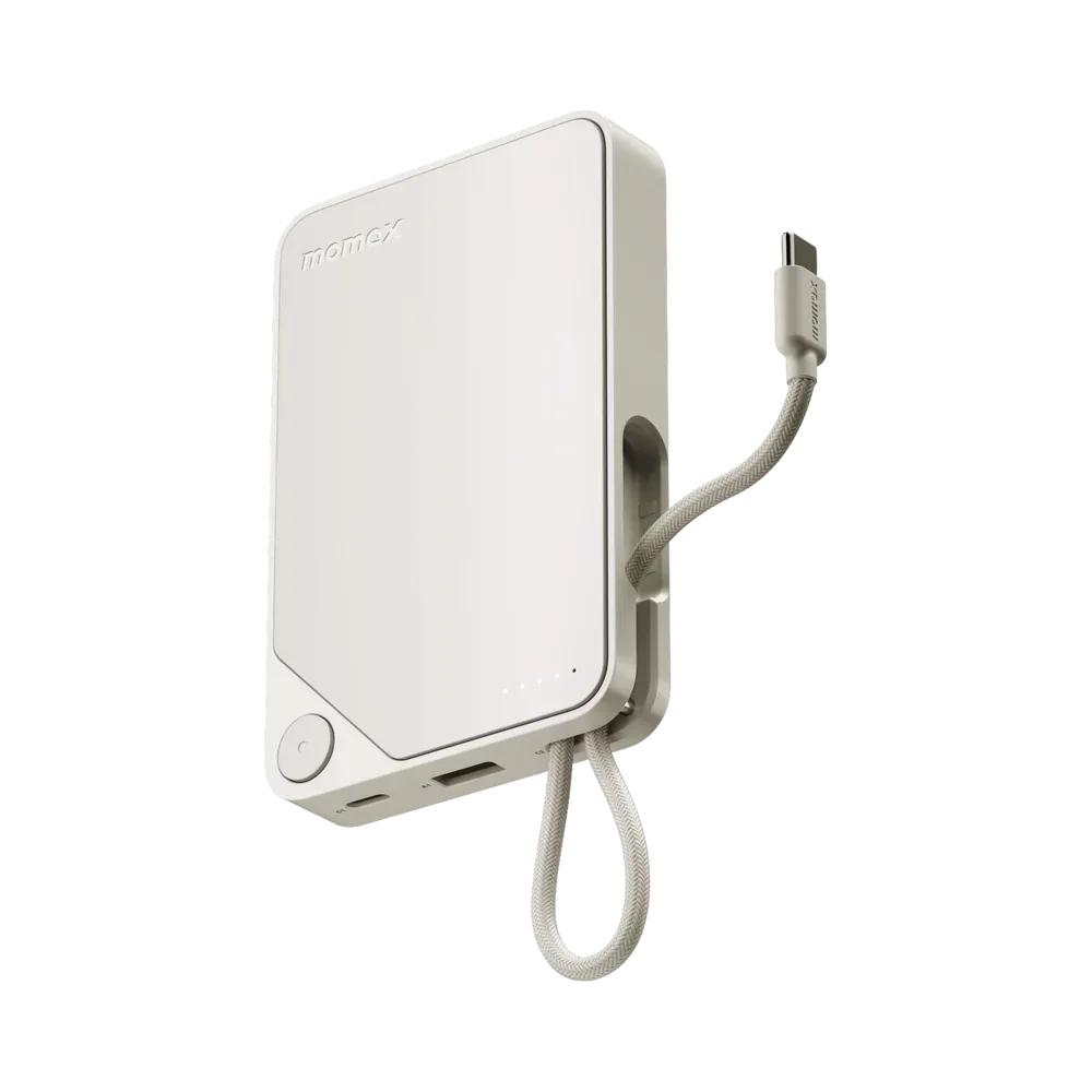 Momax 1-Power X Power Bank 10000mAh With Built-in USB-C Cable - Three