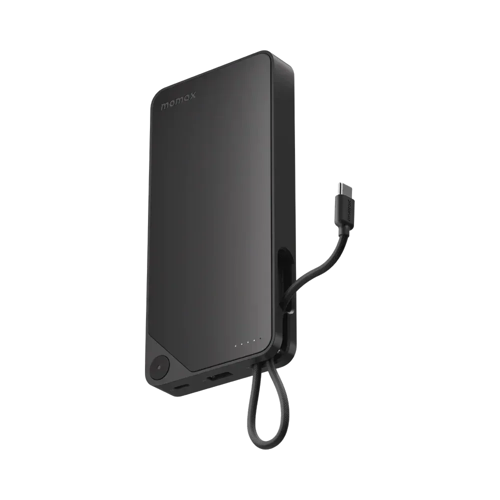 Momax 1-Power X Power Bank 20000mAh With Built-In USB-C Cable IP153 - Three