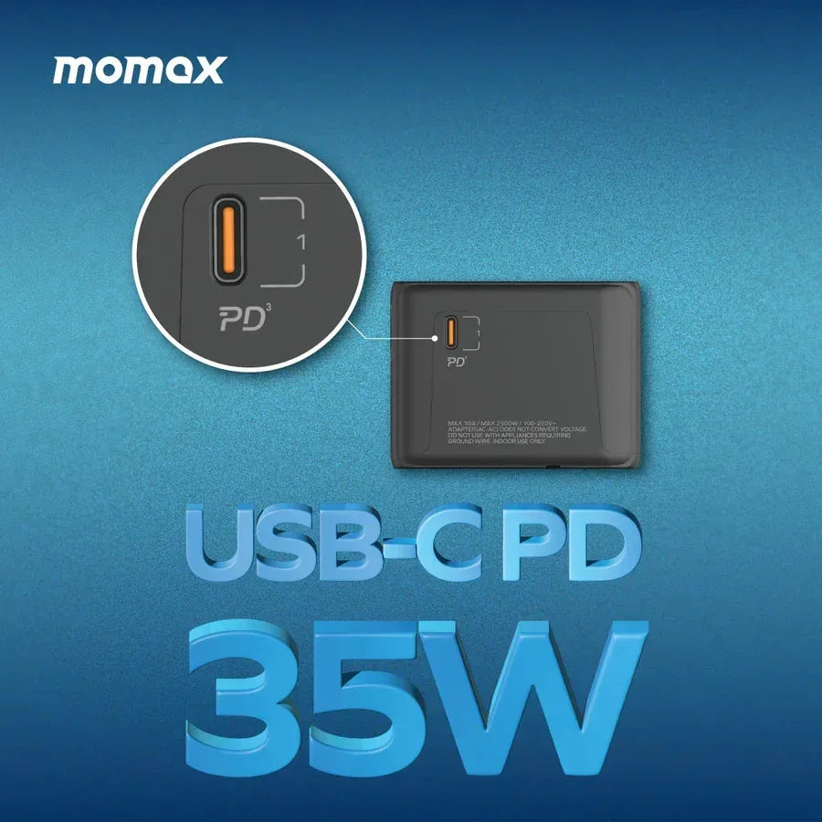 Momax 1-World 5-Port Travel Charger 35W - Three