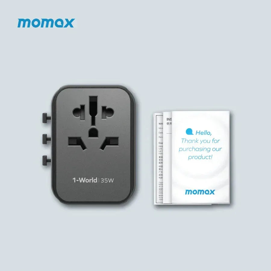 Momax 1-World 5-Port Travel Charger 35W - Three