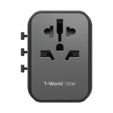 Momax 1-World 5-Port Travel Charger 35W - Three