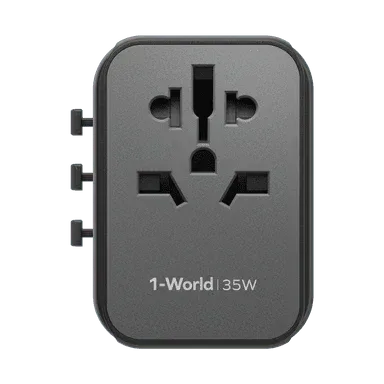 Momax 1-World 5-Port Travel Charger 35W - Three