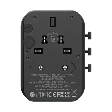Momax 1-World 5-Port Travel Charger 35W - Three