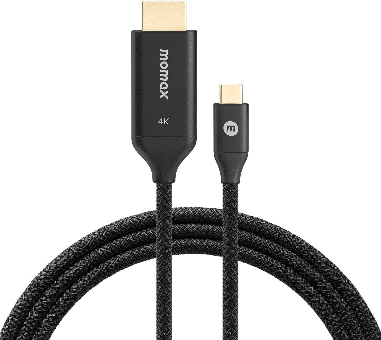 Momax ELITE LINK 4K USB-C to HDMI Cable 2M DT3D - Three